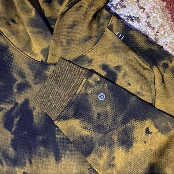 Lululemon Textured Tech Hoodie XL Space Diamond Dye Gold Pullover M3CH0S - Picture 9 of 9